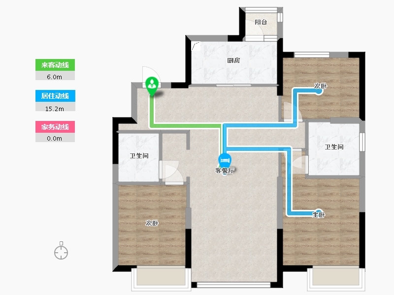 辽宁省-抚顺市-恒大养生谷-110.00-户型库-动静线