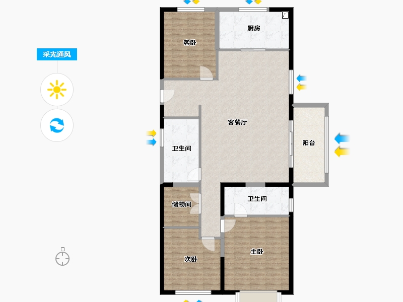 山东省-济宁市-永基城-133.00-户型库-采光通风