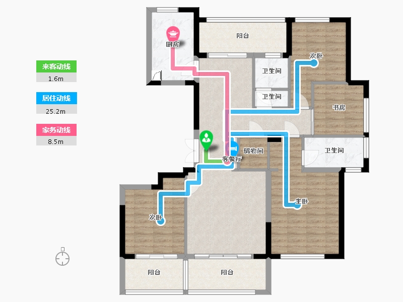 广西壮族自治区-玉林市-春江花月-138.00-户型库-动静线