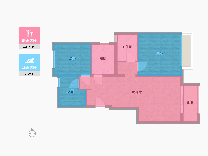 河南省-郑州市-河峪洲-70.00-户型库-动静分区