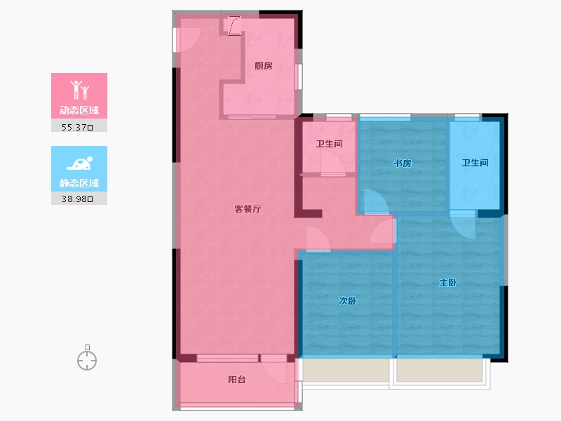 山东省-济南市-魅力之城-92.00-户型库-动静分区