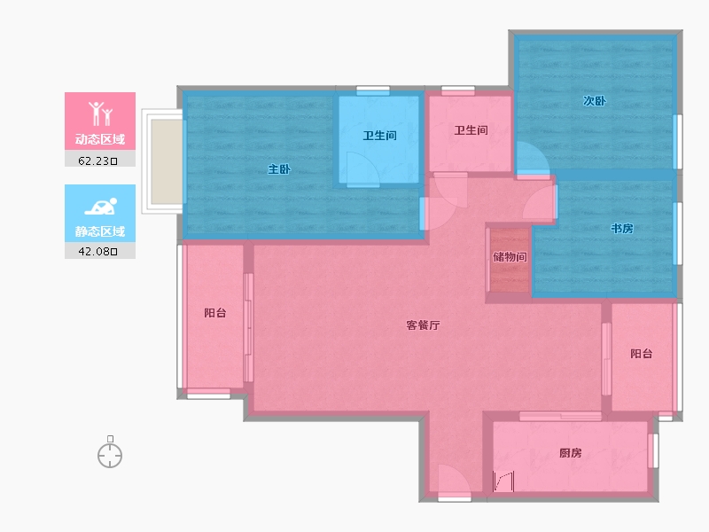 上海-上海市-绿地澜郡-135.00-户型库-动静分区