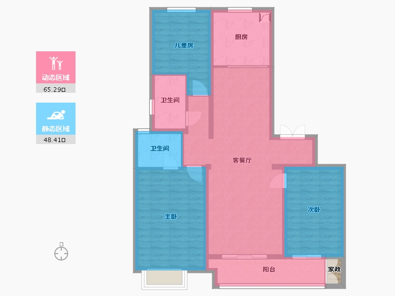 山西省-太原市-保利东郡-119.00-户型库-动静分区