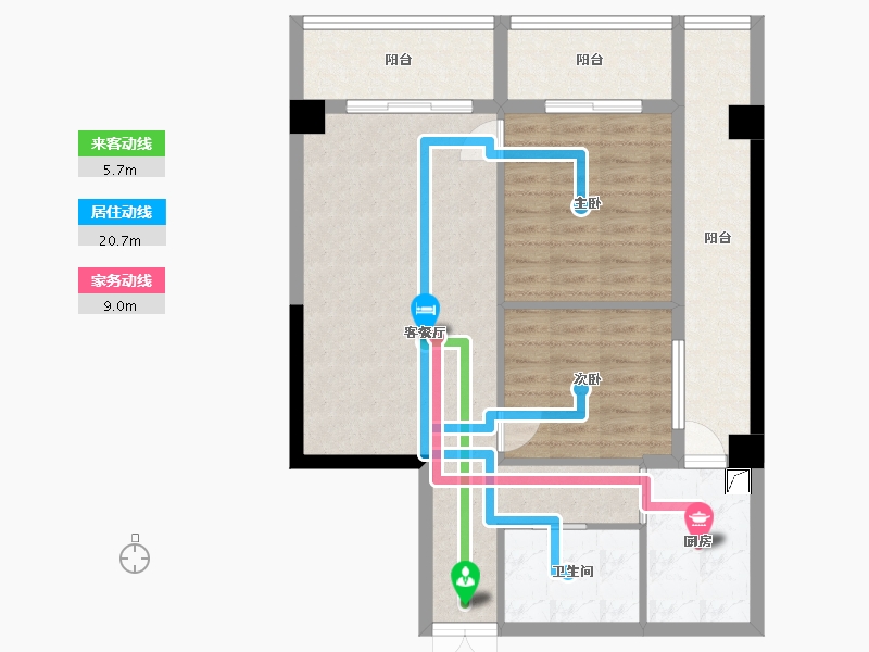 云南省-西双版纳傣族自治州-告庄西双景景岱寨-99.00-户型库-动静线