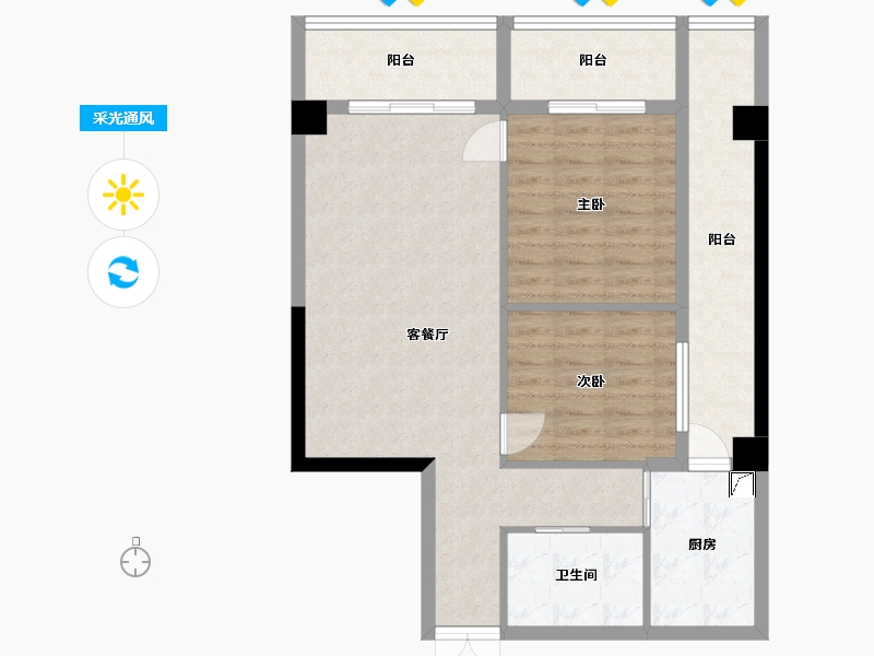 云南省-西双版纳傣族自治州-告庄西双景景岱寨-99.00-户型库-采光通风