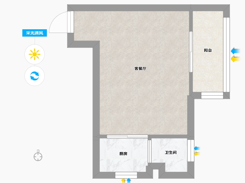 广东省-广州市-金碧花园-35.00-户型库-采光通风