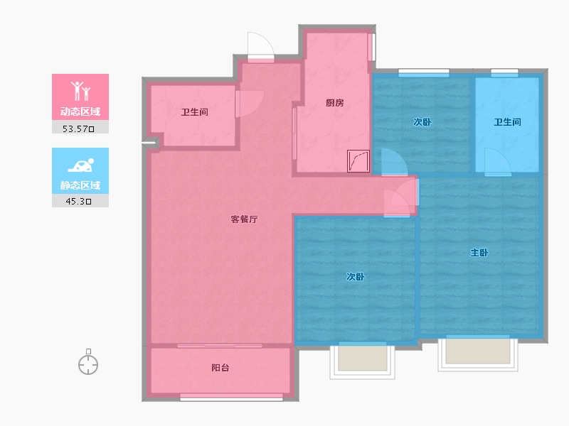 山东省-济南市-绿地国际城-90.00-户型库-动静分区