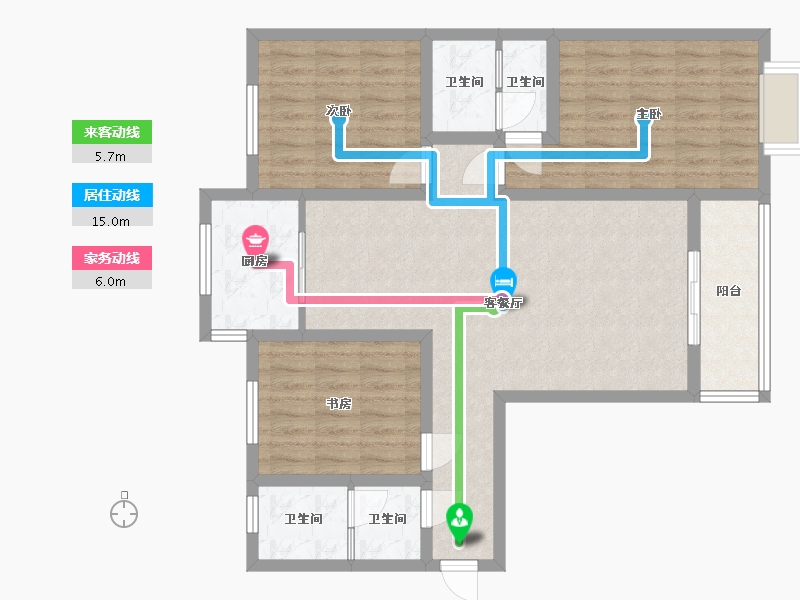 河北省-石家庄市-颐园-103.00-户型库-动静线