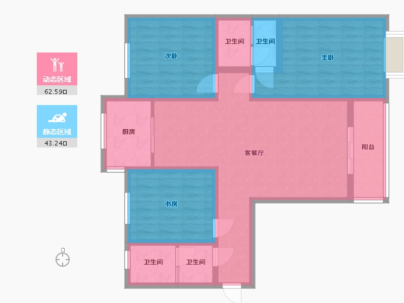 河北省-石家庄市-颐园-103.00-户型库-动静分区