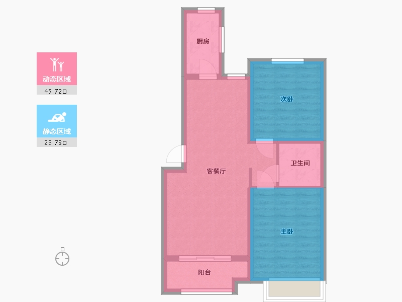 河北省-石家庄市-百合御景城-73.50-户型库-动静分区