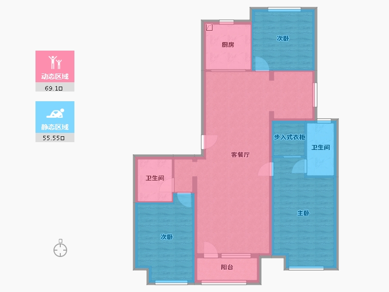 山东省-青岛市-万达・维多利亚湾-122.00-户型库-动静分区