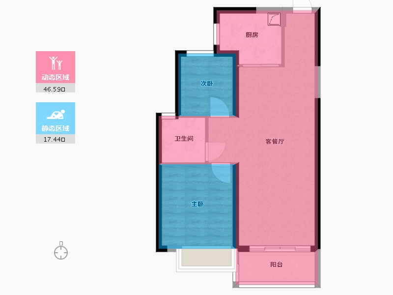 广西壮族自治区-北海市-碧桂园。四季假日-79.00-户型库-动静分区