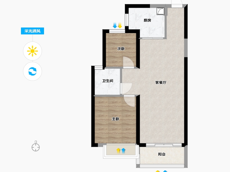 广西壮族自治区-北海市-碧桂园。四季假日-79.00-户型库-采光通风