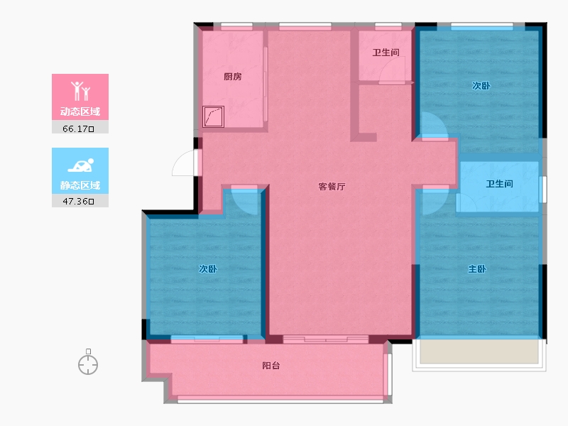 河南省-濮阳市-华信学府水岸-103.00-户型库-动静分区