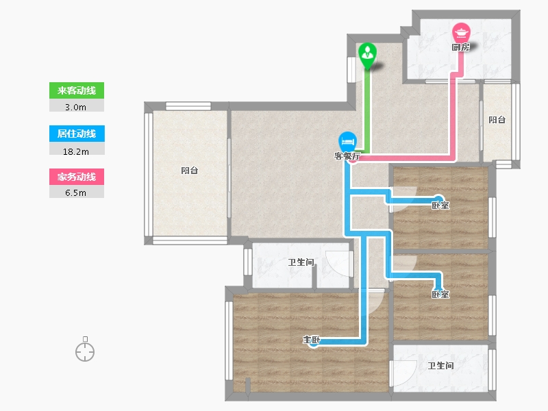 四川省-成都市-光明城市-96.00-户型库-动静线