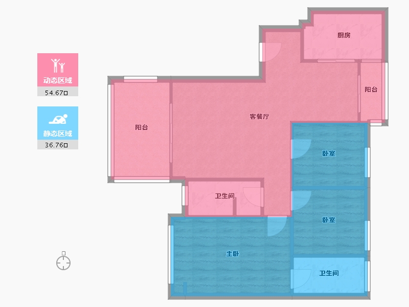 四川省-成都市-光明城市-96.00-户型库-动静分区