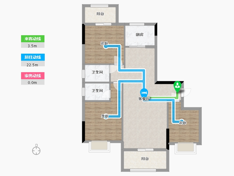 湖北省-荆门市-惠山御景-118.00-户型库-动静线