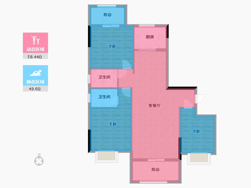 湖北省-荆门市-惠山御景-118.00-户型库-动静分区