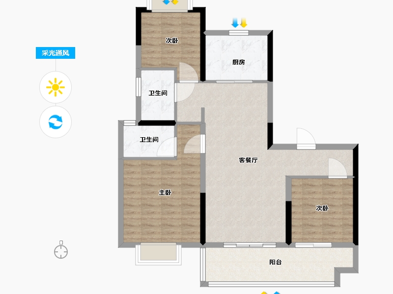 江西省-上饶市-城市之光-93.00-户型库-采光通风