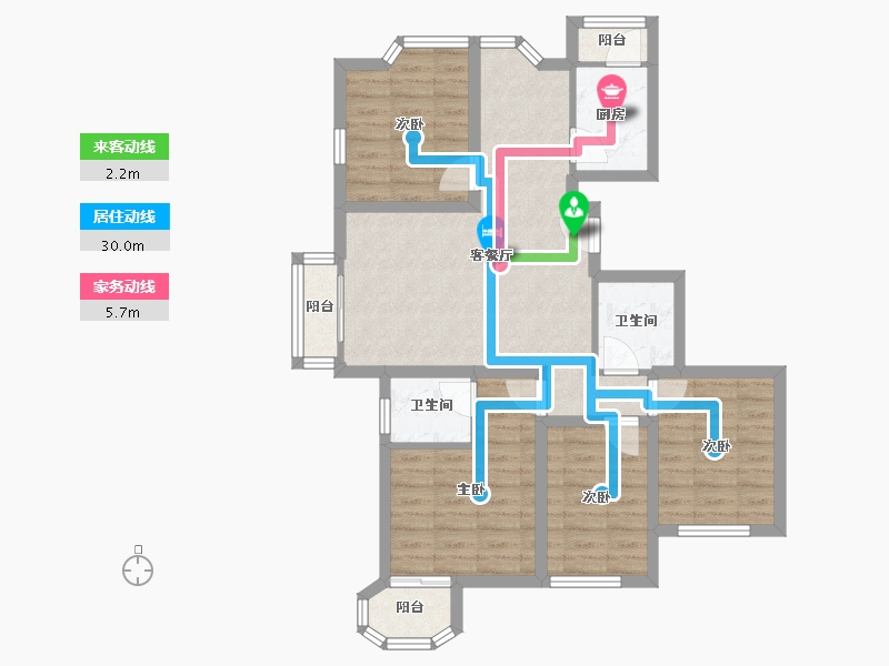 北京-北京市-加州水郡-110.00-户型库-动静线