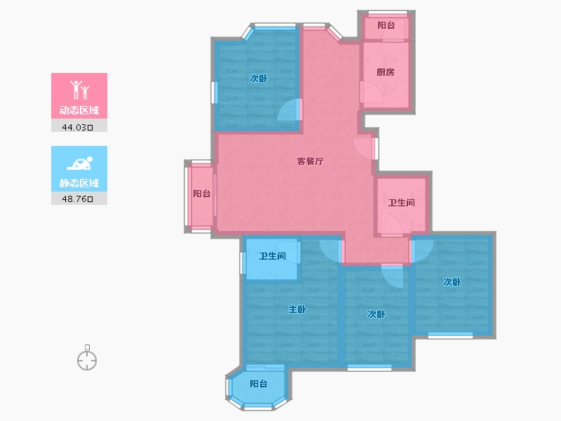 北京-北京市-加州水郡-110.00-户型库-动静分区