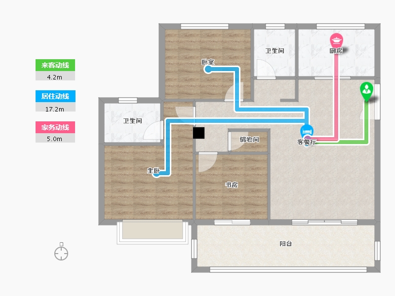 浙江省-温州市-盛宏锦园-100.00-户型库-动静线