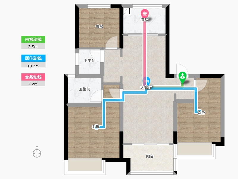 山东省-济南市-旭辉银盛泰·星瀚城-84.00-户型库-动静线