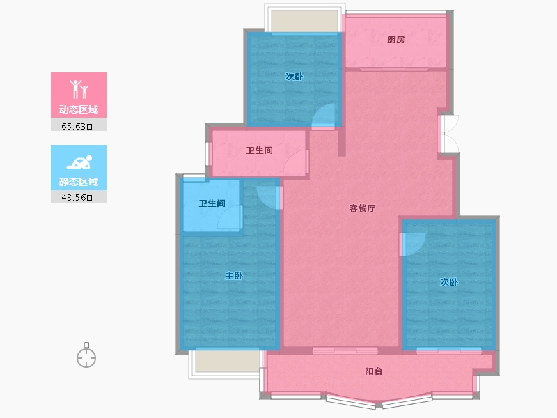 江苏省-盐城市-射阳紫金壹号-96.00-户型库-动静分区