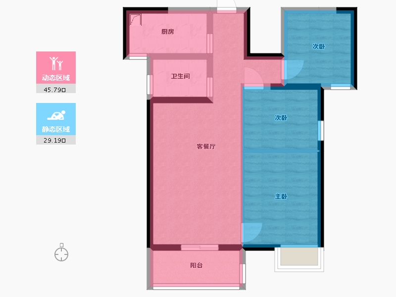 陕西省-西安市-海伦湾-70.00-户型库-动静分区