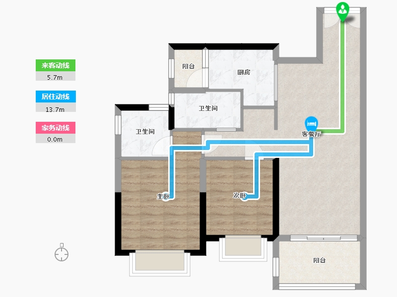 广东省-湛江市-盛和园-86.00-户型库-动静线