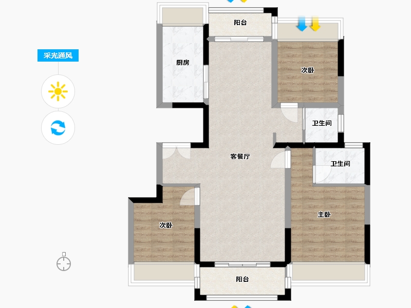 河南省-信阳市-众鑫学府-100.00-户型库-采光通风