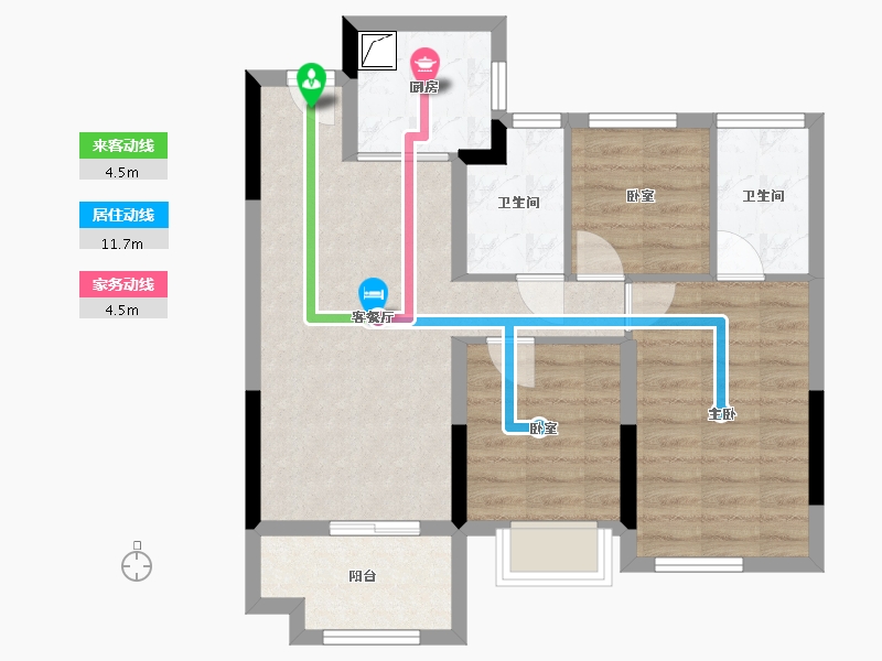 福建省-福州市-融创福州府-70.00-户型库-动静线