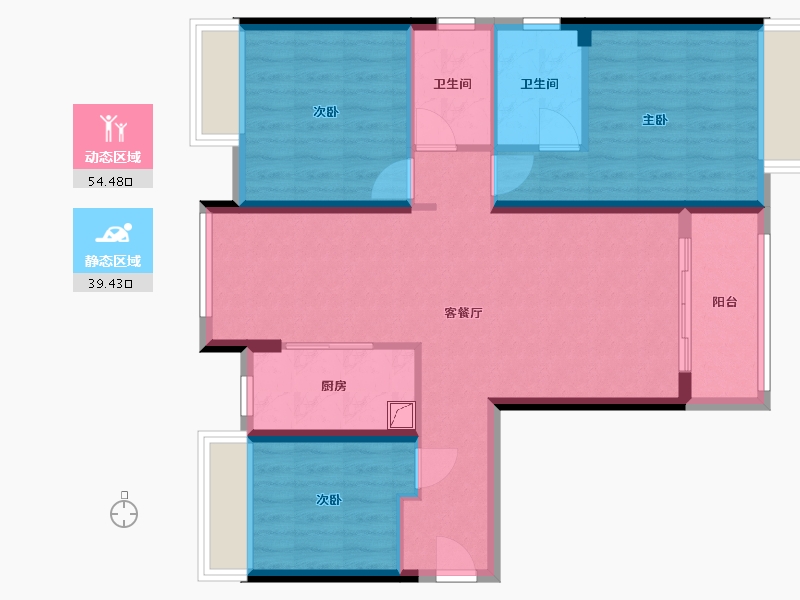 广东省-惠州市-海伦堡·熙岸-88.00-户型库-动静分区