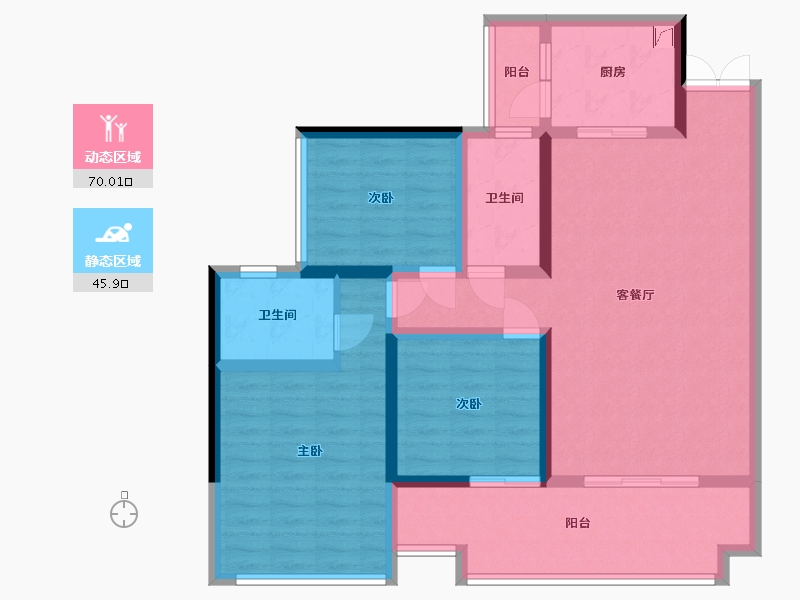 四川省-南充市-滨江壹号-90.00-户型库-动静分区