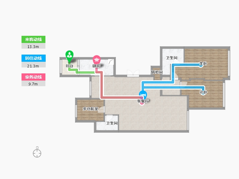 浙江省-温州市-万松路-136.00-户型库-动静线