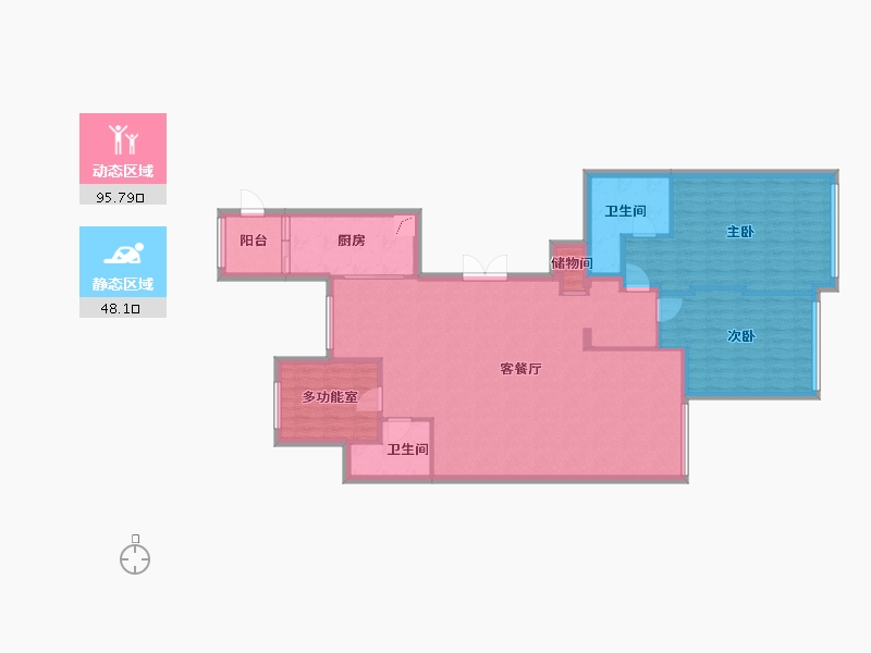 浙江省-温州市-万松路-136.00-户型库-动静分区