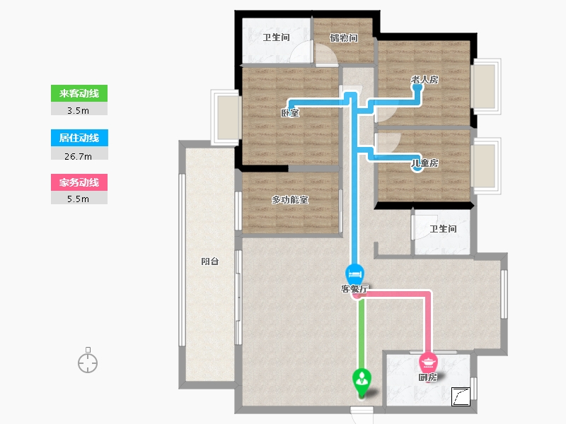 福建省-泉州市-石狮世茂璀璨狮城-120.00-户型库-动静线