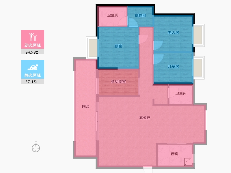 福建省-泉州市-石狮世茂璀璨狮城-120.00-户型库-动静分区