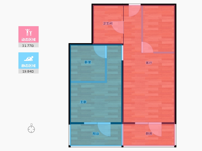 天津-天津市-谦福里-47.78-户型库-动静分区