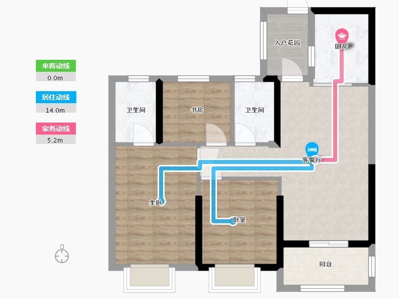 湖北省-武汉市-梅苑-80.19-户型库-动静线