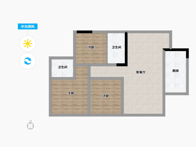 四川省-自贡市-远达盛景-95.00-户型库-采光通风