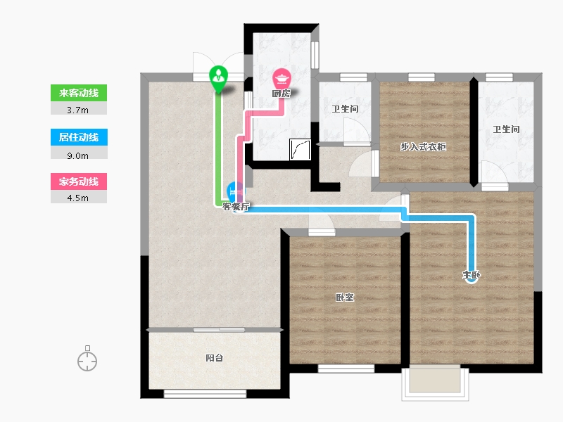 江苏省-宿迁市-泗洪县雍锦俯-95.00-户型库-动静线