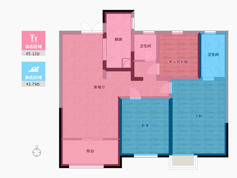 江苏省-宿迁市-泗洪县雍锦俯-95.00-户型库-动静分区