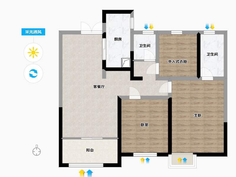 江苏省-宿迁市-泗洪县雍锦俯-95.00-户型库-采光通风