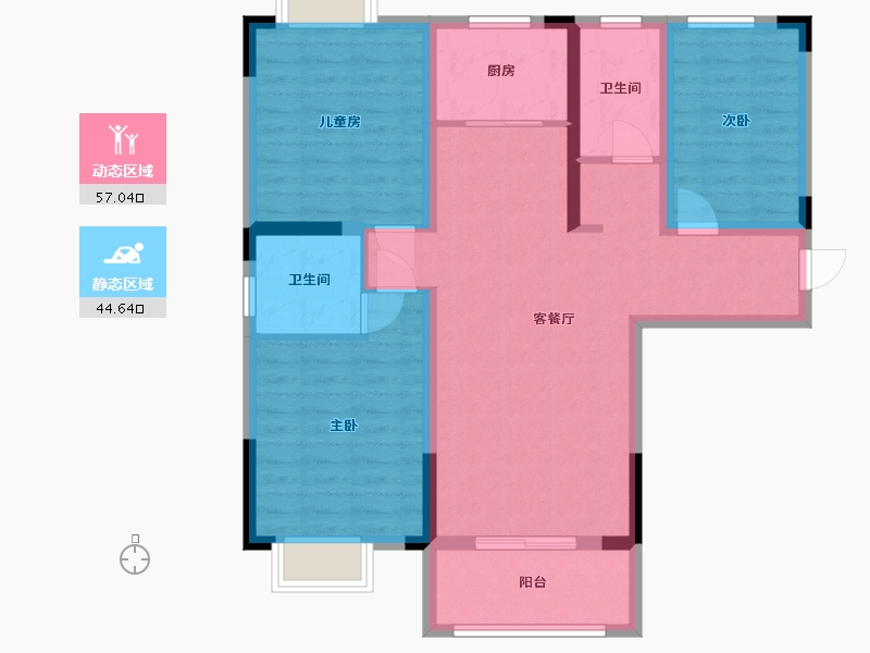 福建省-三明市-御景华府-123.43-户型库-动静分区