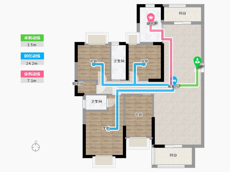 广东省-汕尾市-富悦豪庭-135.00-户型库-动静线