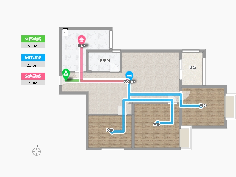 湖北省-武汉市-地铁复兴城-97.00-户型库-动静线