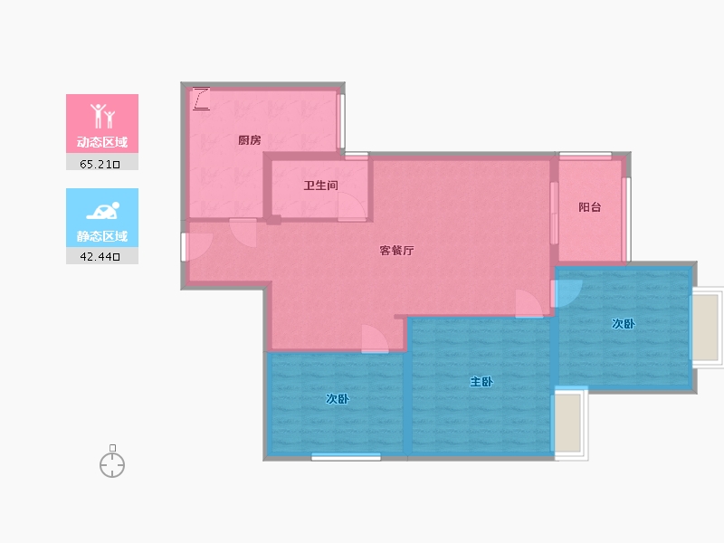 湖北省-武汉市-地铁复兴城-97.00-户型库-动静分区