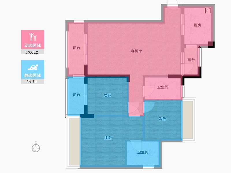 广东省-中山市-东城四季-80.66-户型库-动静分区