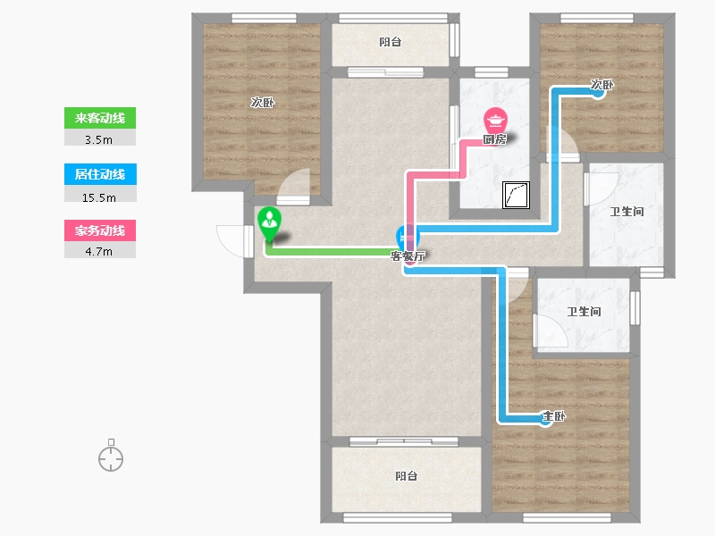 四川省-成都市-保利中央公园-111.00-户型库-动静线